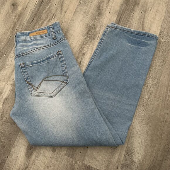 Carbon Jeans Relaxed Straight Freedom Flex Mens 28x30 Light Wash Blue Act 29x29 - Picture 4 of 7